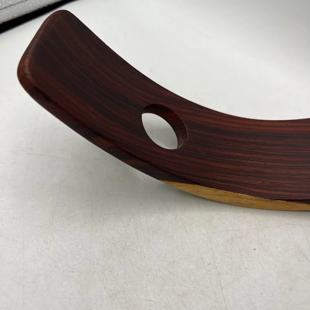 Curved Wood Wine Bottle Stand! Elegant Display Rack Countertop Display